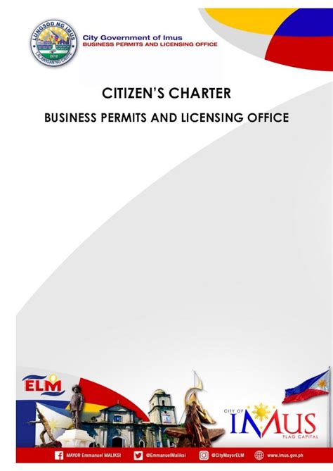 BUSINESS PERMIT AND LICENSING DEPARTMENT CITIZENS' CHARTER.